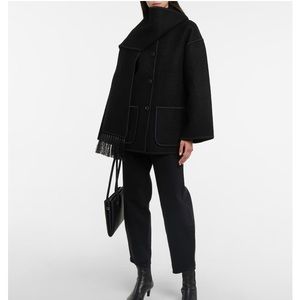 NWOT TOTÊME Embroidered wool-blend scarf jacket